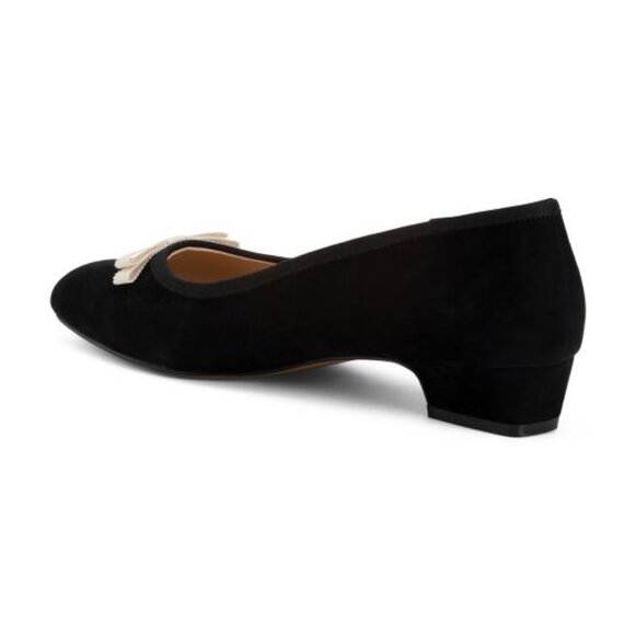 Rosie Ballet Flat — Black | For Love & Lemons FOR LOVE & LEMONS Suede Rosie Ballet Flats